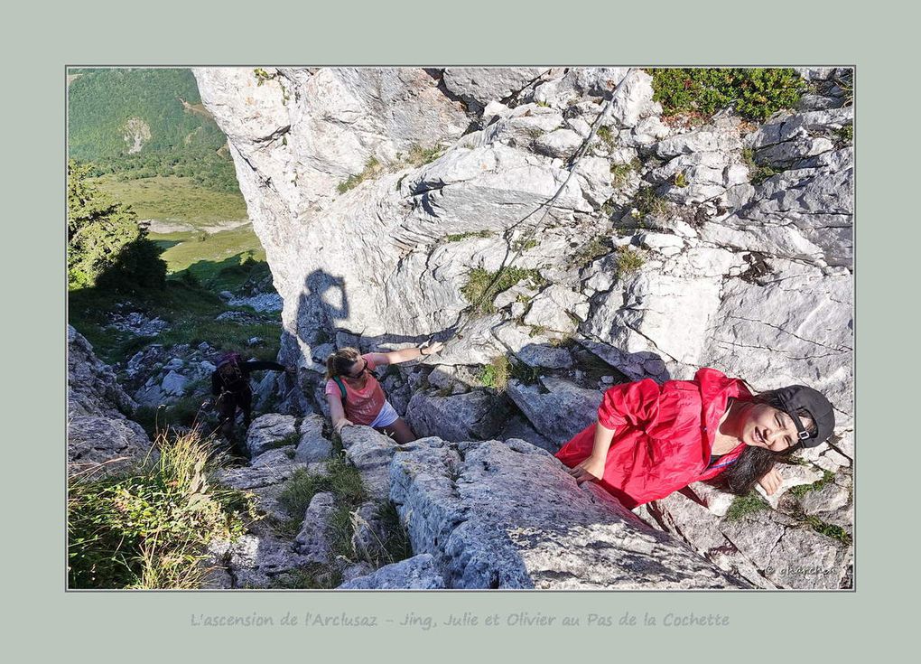 L'ascension de l'Arclusaz avec Jing, Julie et Olivier