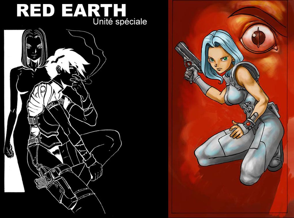 Illustrations réalisées par Shong pour et autour du manga Red Earth Chronology