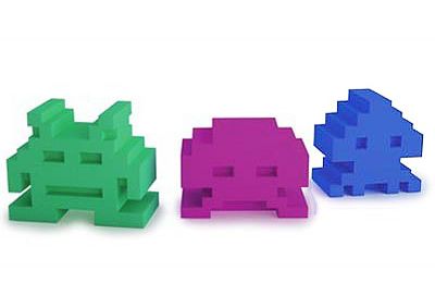 Les produits du Web : Les gommes Space Invaders