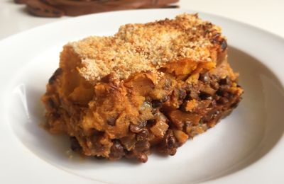 Parmentier de potiron et lentilles