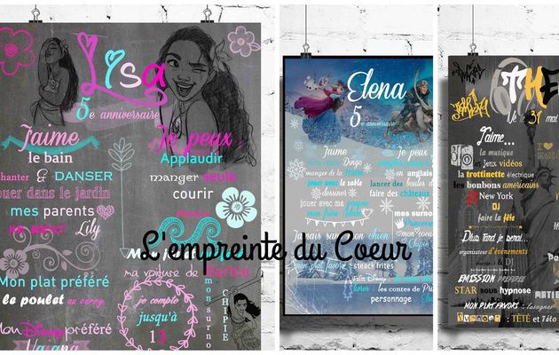 Affiche personnalisé- l'empreinte du coeur