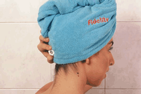 Turban Seche Cheveux Microfibre, diminution de 70 % du temps de séchage des cheveux