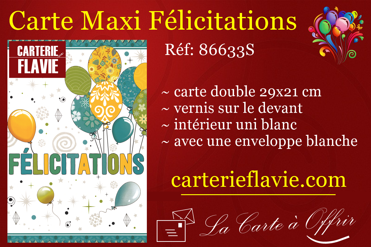 Offrez une carte maxi Félicitations