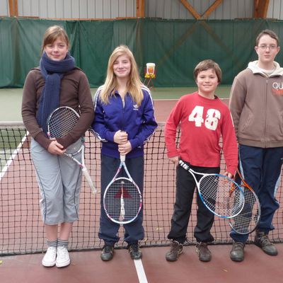 des groupes de l'école de tennis réduis