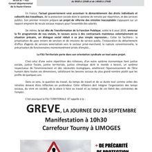 Grèves du 21 et 24 septembre 2019 - Préavis de grève SNUTER-FSU 