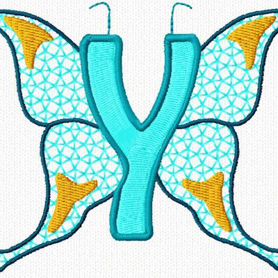 Y alphabet papillon