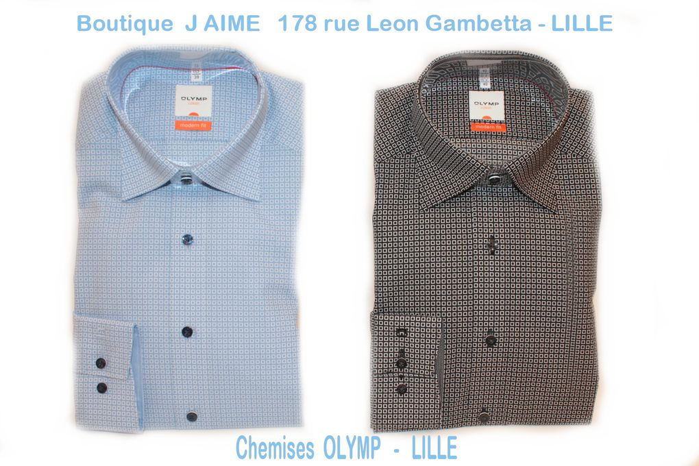 CHEMISES OLYMP LILLE SANS REPASSAGE COLLECTION PRINTEMPS ETE 2014 BOUTIQUE JAIME 178 RUE LEON GAMBETTA LILLE