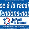 La liste régionale en Picardie pour le Parti de la France