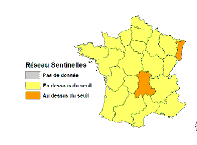 Situation de la grippe en France au 1er janvier