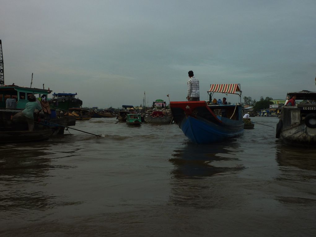 Mekong delta. 
1st day : crossing the delta, to arrive at Can Tho before evening.
2nd day : continuing visit of the delta : floating market of Can Tho, noodle factory, garden, crocodile farm, temple.
3rd day : towards Cambodia via the Mekong delta