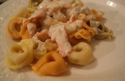 Tortellini Epinards sauce au Saumon Fumé