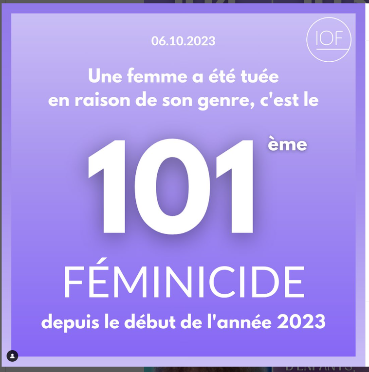 121 EME  FEMINICIDES  DEPUIS LE DEBUT DE L ANNEE 2023 