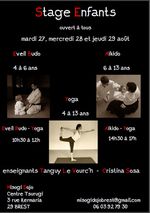 stage enfants : Eveil Budo, Aïkido et Yoga