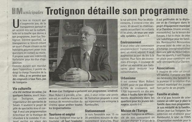 Notre programme dans la presse