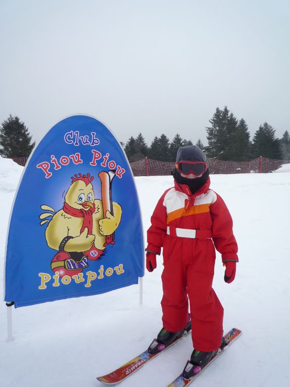 premire leçon de ski au Ballon d'alsace - fevrier 2010