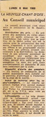 Conseil municipal à La Neuville Chant d'Oisel en mai 1968