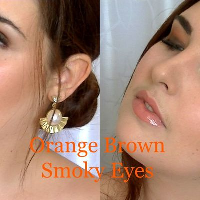 ♡ Orange Brown Smoky Eyes l Makeup tutoriel ♡ 