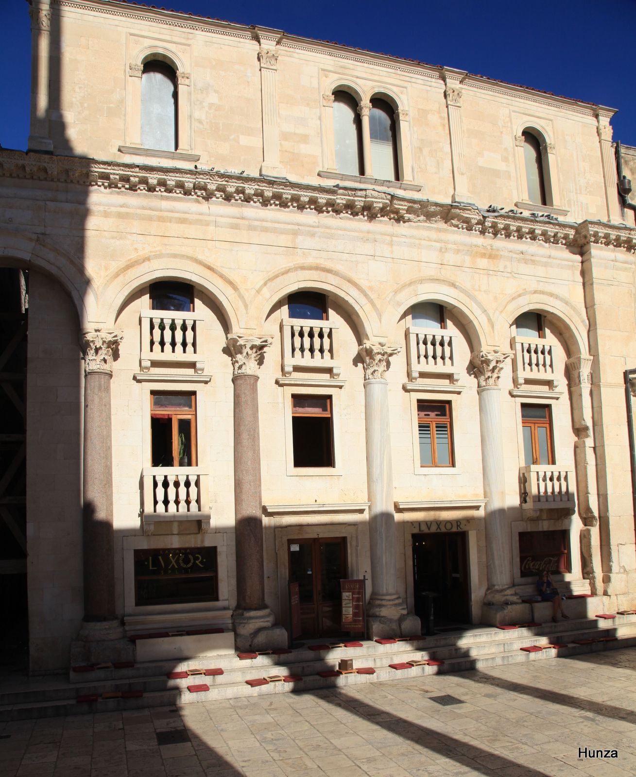 Split, le palais de Grisogono-Cipci et le café Luxor 