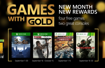 Les jeux Games with Gold de septembre 2015 fraîchement annoncés