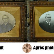 Restauration d'un vieux cadre et d'une photo ancienne