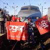 Rassemblement contre le démantèlement du fret/SNCF à Somain