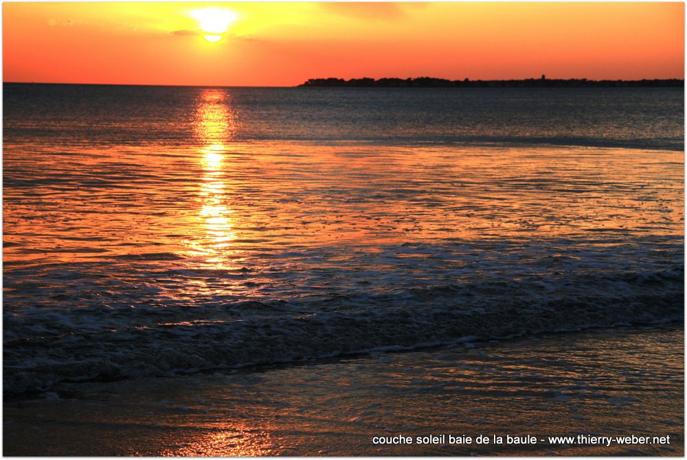 Couché de soleil baie de La Baule - Photos Thierry Weber Photographe de Mer Guérande La Baule