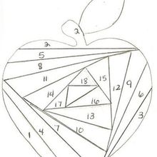 iris folded card = apple: