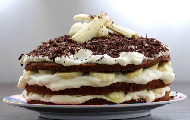 Gâteau choco-banane ou gâteau banana-split !