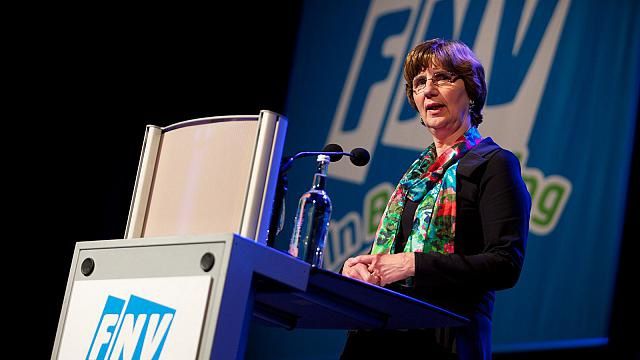 Catelene Passchier, vice-présidente du syndicat néerlandais FNV. © Sebastiaan ter Burg - CC BY 2.0