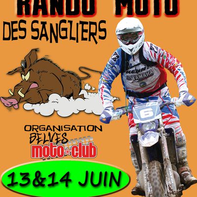  Rando moto des Sangliers de l'association BELVES MOTO-CLUB (24), le 13 et 14 juin 2020