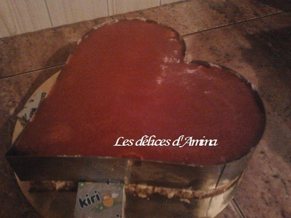 Coeur mousse fraise قلب موس الفريز 