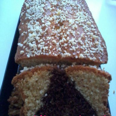 Cake Marbré au Chocolat, Vanille, Orange, Smen