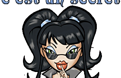 Chutttt c'est un secret - Fille - Lunettes - Gif animé - Gratuit