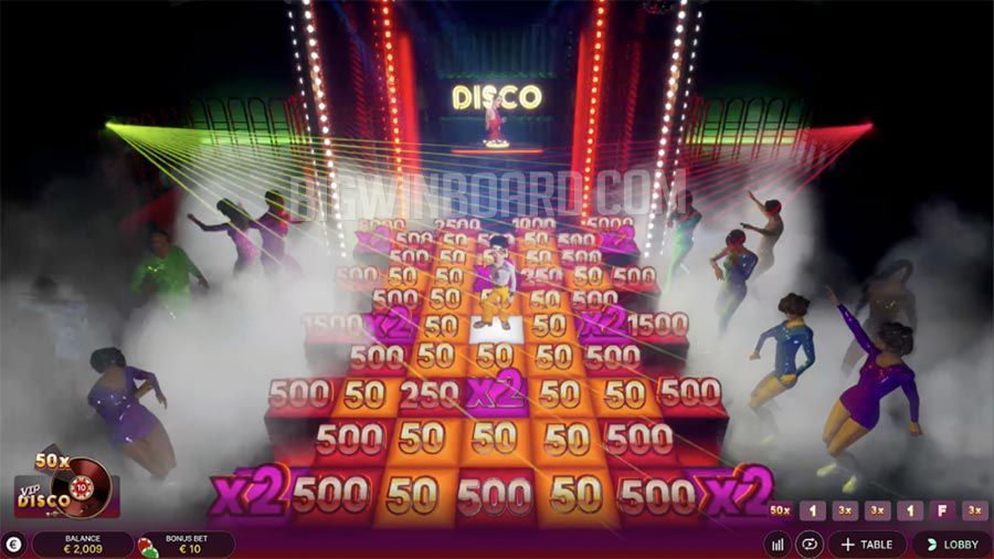 Jeu de casino en direct en ligne Funky Time : Disco Bonus
