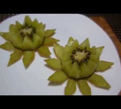 kiwi en fleur de lotus (vidéo)