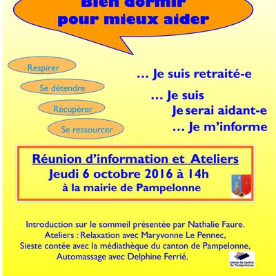 Atelier automassage pour la journée des aidants les 6 et 7 octobre2016