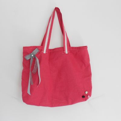 Sac cabas framboise