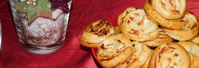 Feuilletés au saumon.