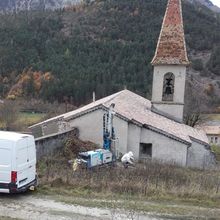 Lambruisse : Premiers travaux à l'église