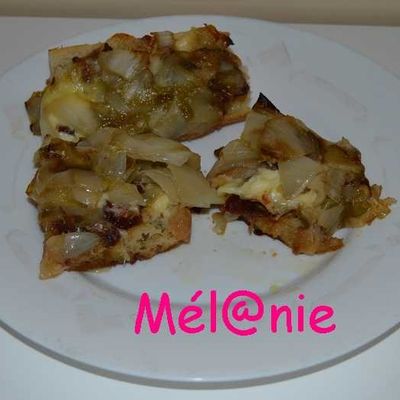 tartine d'endives tomate et mozzarella