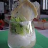 Verrine de mousse au chevre