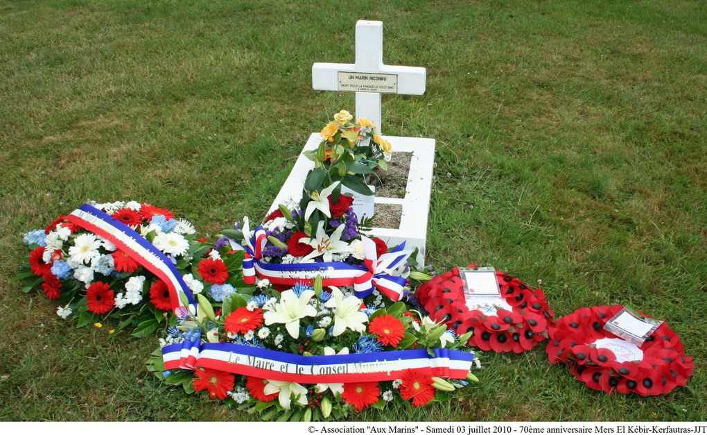 03 juillet 2010-Commémoration du 70ème anniversaire de la trégédie maritime de Mers-el-Kébir au cimetière de Kerfautras à Brest (Finistère)