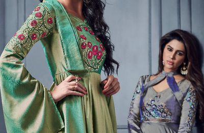 Arihant Nx Floret vol 3 Long Indo western Gown wholesaler in Surat