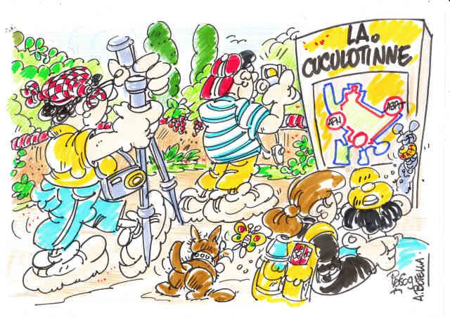 Retrouvez les dessins de André BOTELLA, caricaturiste, adhérent de la section tennis, inventeur de la Cuculotinne, passioné de blues et de jazz, amoureux de la nature, des petits oiseaux et 100% Cuculottin