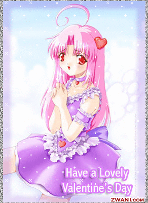 Have a Lovely Valentine's Day - Manga - Fille - Gifs scintillants - Gratuit