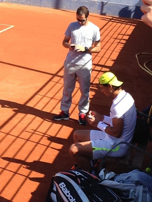 Rafa à l'entraînement en avril avant son départ pour Monte-Carlo