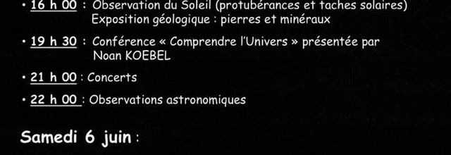 La nuit des étoiles 2015 à Obersteinbach - Alsace du Nord par le COA