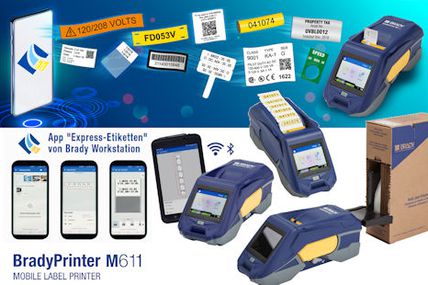 Mobiler Handy-Etikettendrucker M611 für vielseitige Kennzeichnungen
