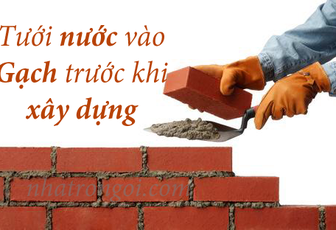 Tại sao thợ hồ thường tưới nước vào gạch trước khi xây?