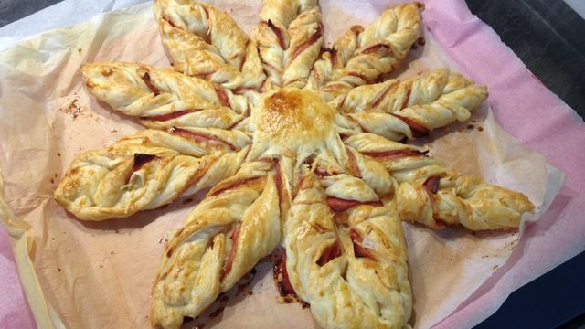 Etoile apéritive jambon fromage